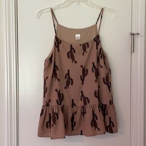 Cactus top - size small boho hippie western